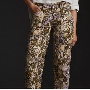 Pilcro Multicolor Abstract Ankle Pants